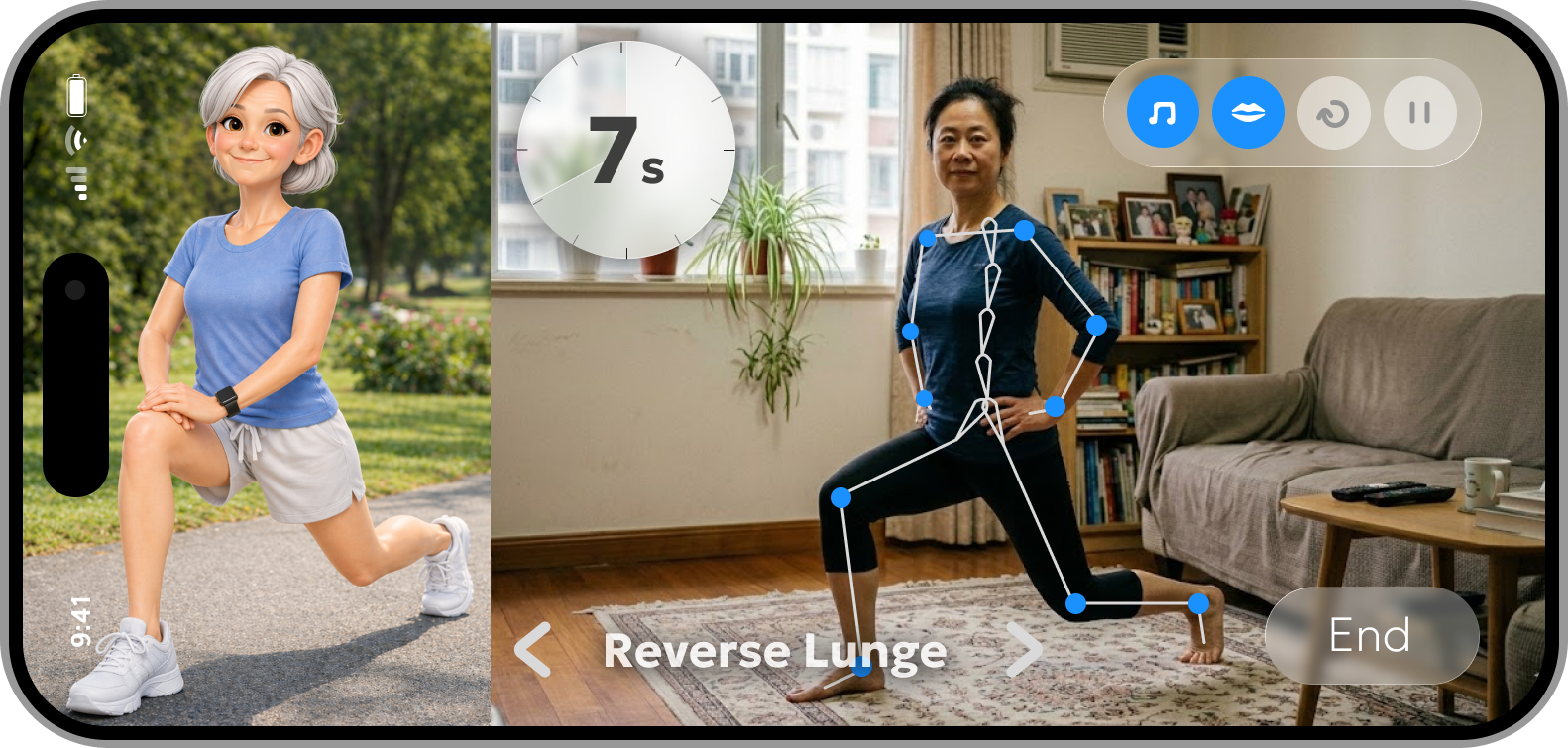 Workout session — light