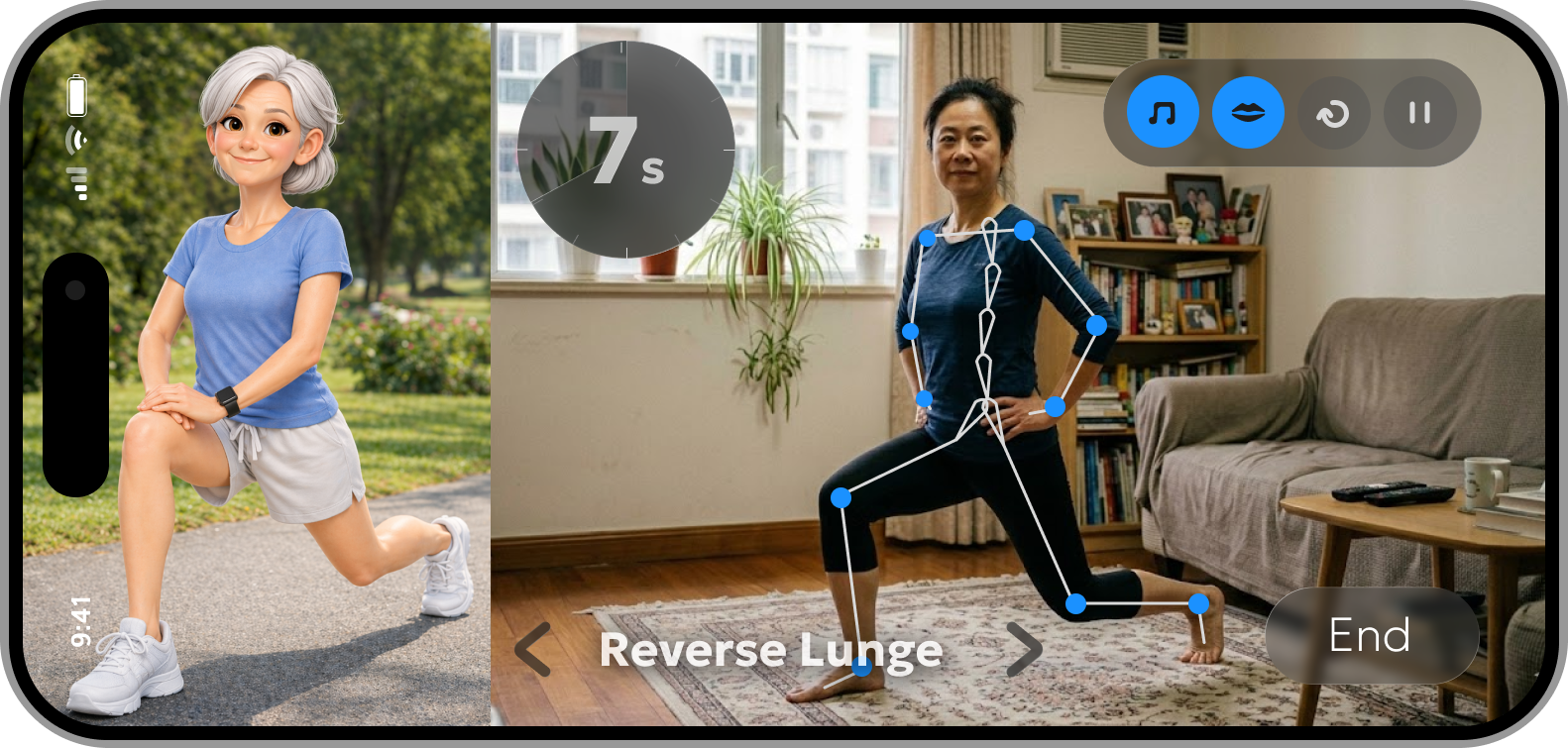 Workout session — dark